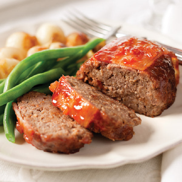 and Individual Classic Meatloaf (right).