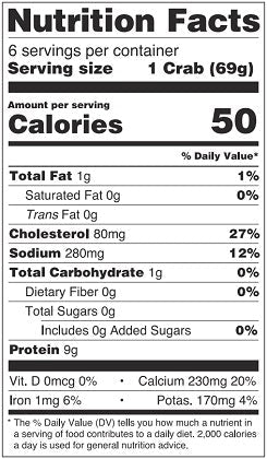 Old Nutrition Label