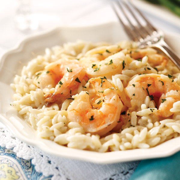 Shrimp Alfredo & Orzo Pasta
