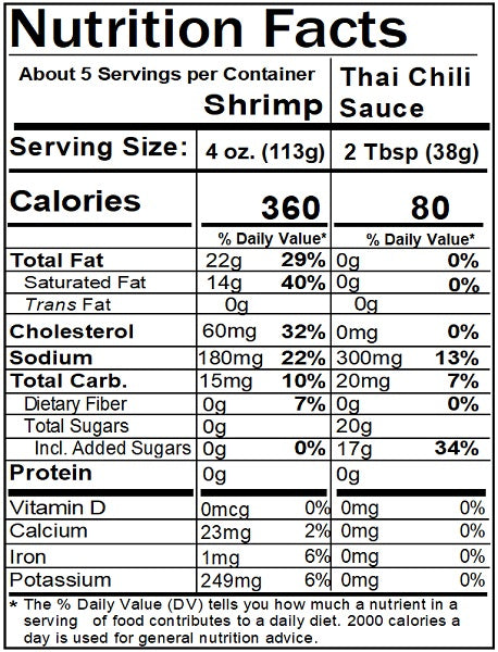Old Nutrition Label