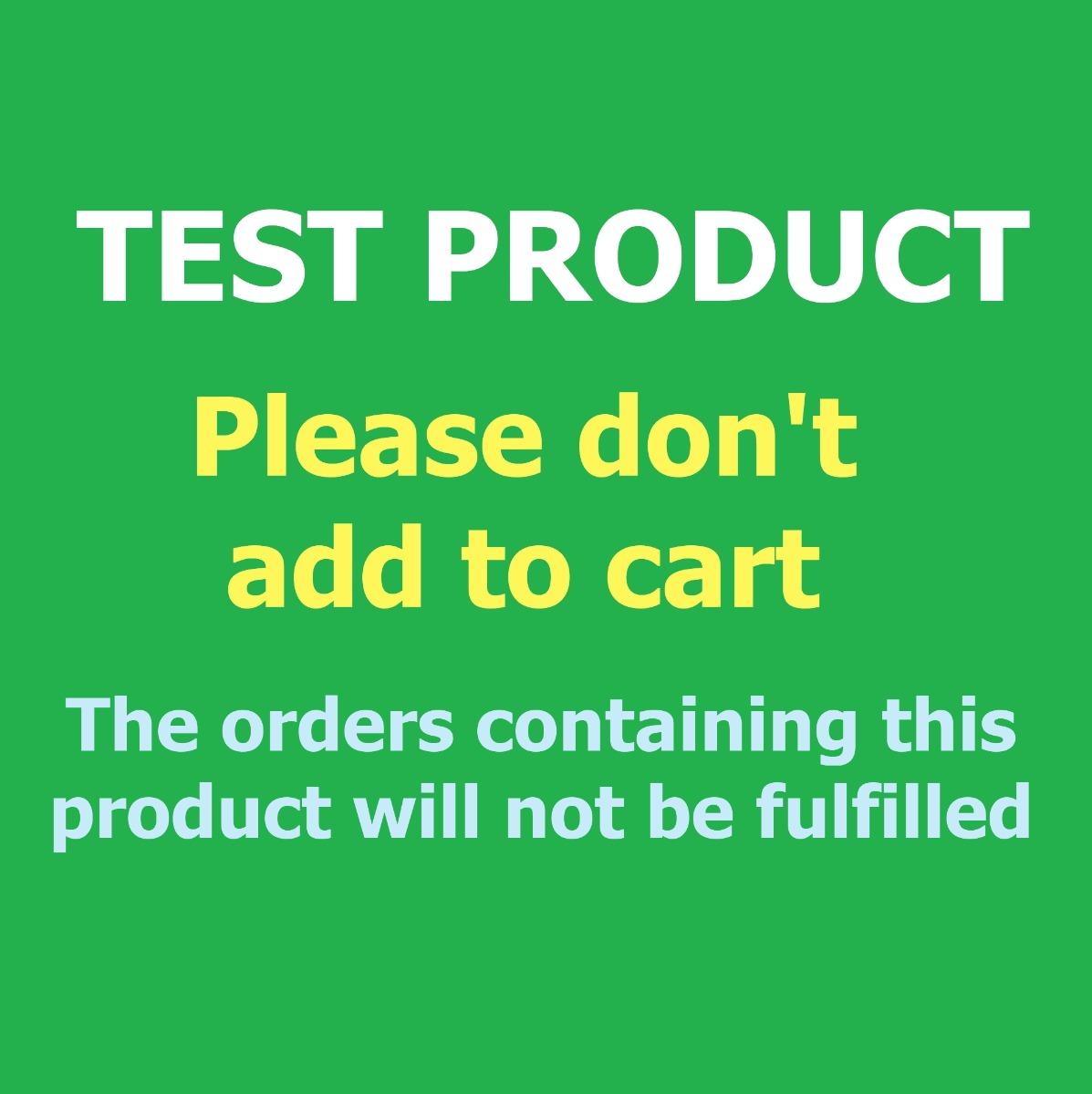 Test product, Not for sale 01